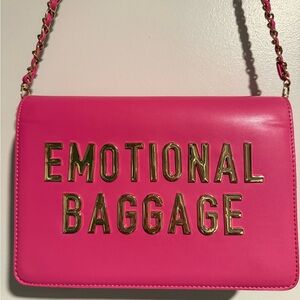 NWOT EMOTIONAL BAGGAGE Pink Chain Crossbody Bag 💝